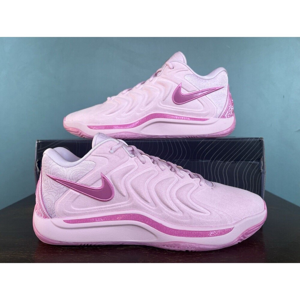 Nike KD 17 "Aunt Pearl" Pink Basketball Shoes Men's Size 12 FZ1518-600